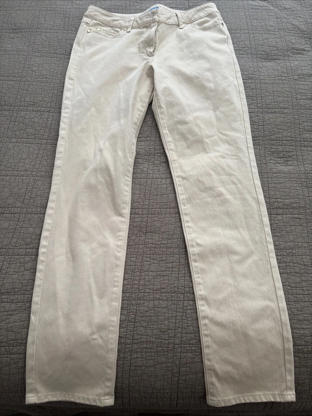 J. McLaughlin Beige Casual Pants with Blue Brand Tag - Picture 1 of 4
